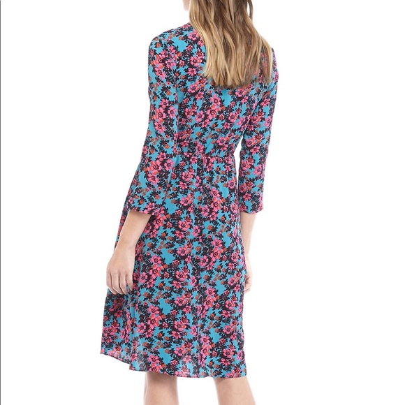 Floral Cinched Waist Wrap Dress - NWT - Picture 2 of 5